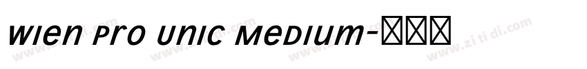 Wien Pro Unic Medium字体转换